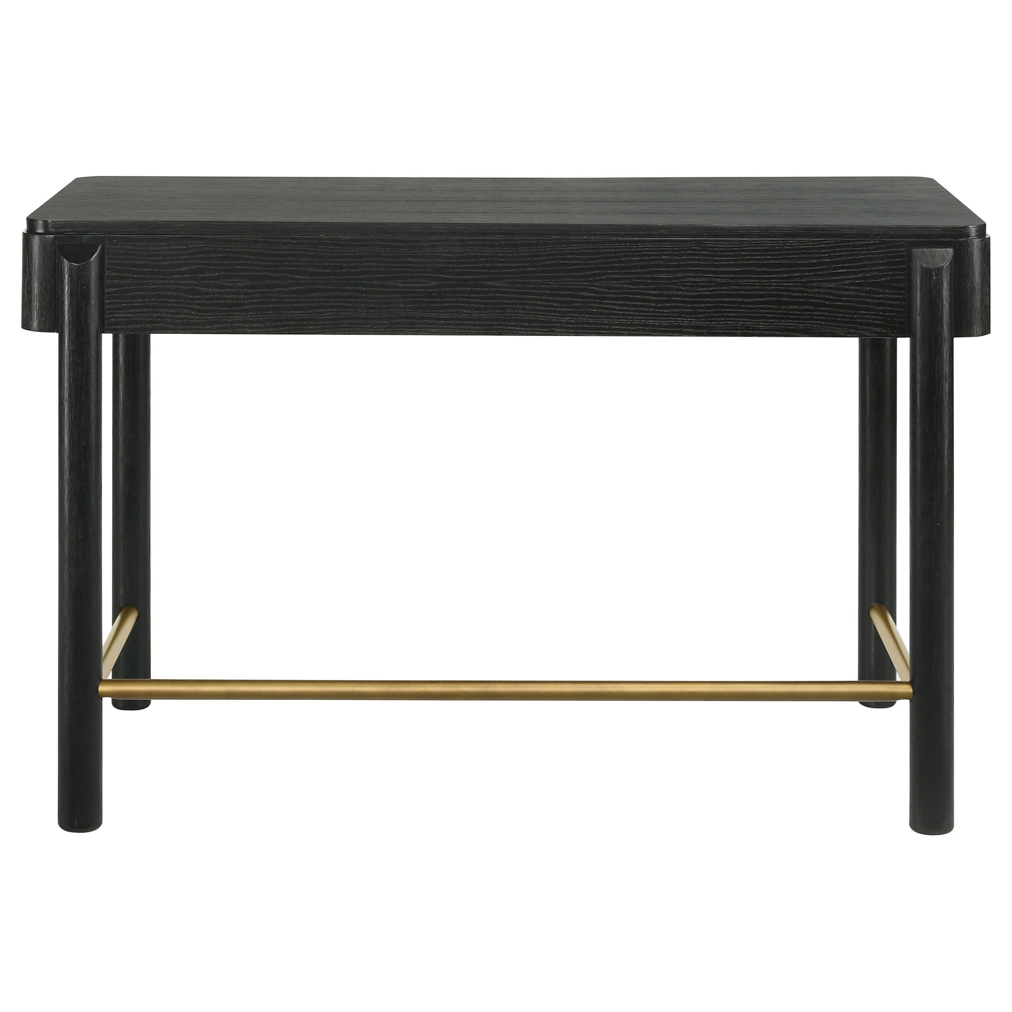 Anser - 2 Drawer Vanity Desk Makeup Table Rounded Design - Black