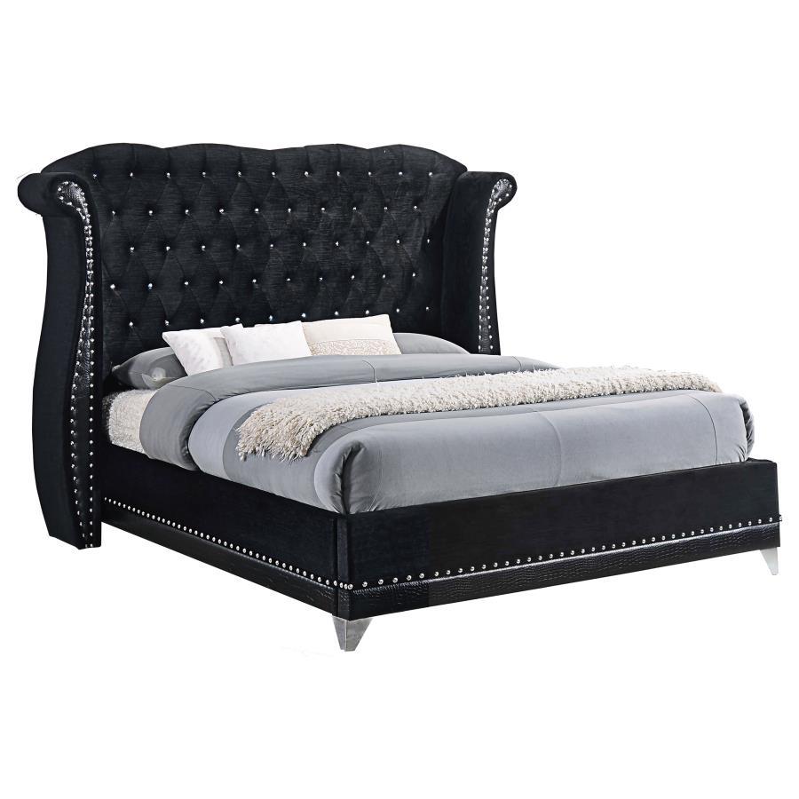 Coaster Fine Furniture Barzini - Upholstered Wingback Bed | Meri Furniture