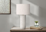 Table Lamp, Lighting, Resin, Transitional - Cream