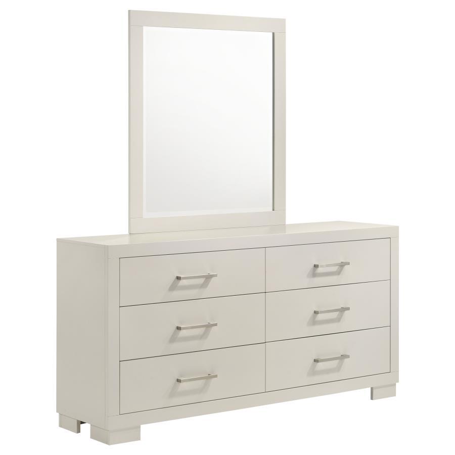 Coaster Fine Furniture Jessica - 6-Drawer Dresser With Mirror | Meri Furniture