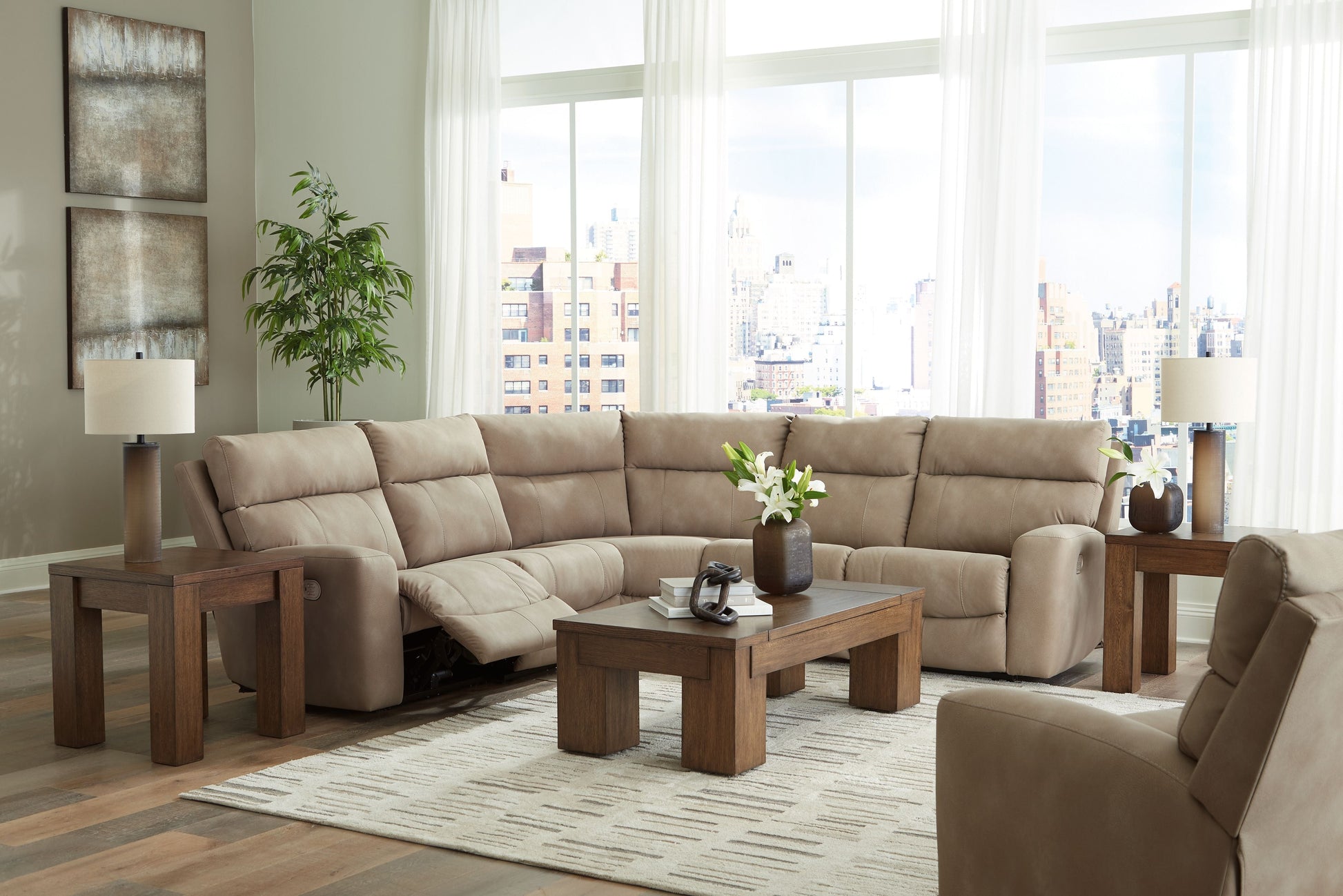 Signature Design by Ashley® Next-gen Durapella - Power Reclinering Sectional Set | Meri Furniture