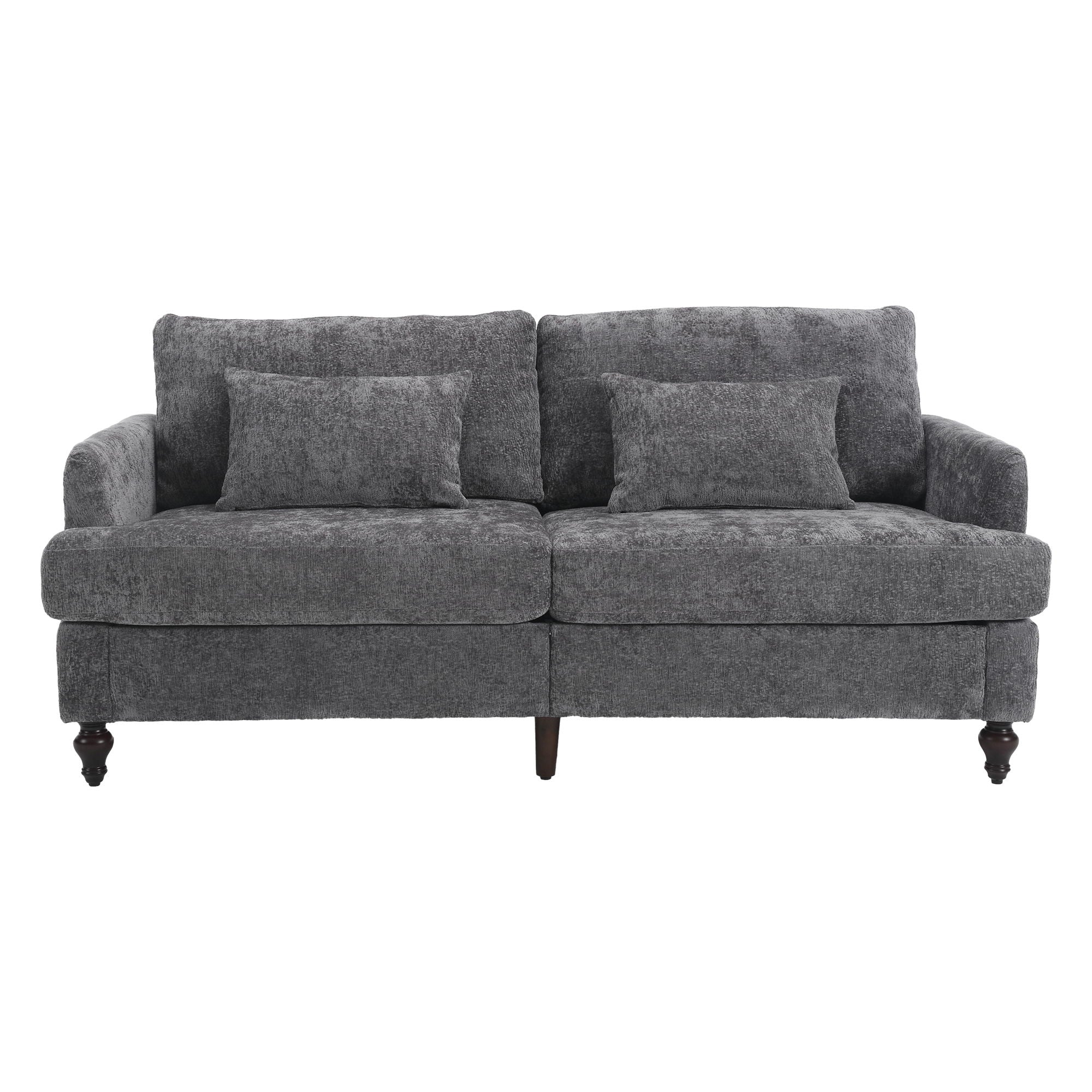 Mid Century Modern Fabric Loveseat Sofa, 2 Seat Upholstered Couch