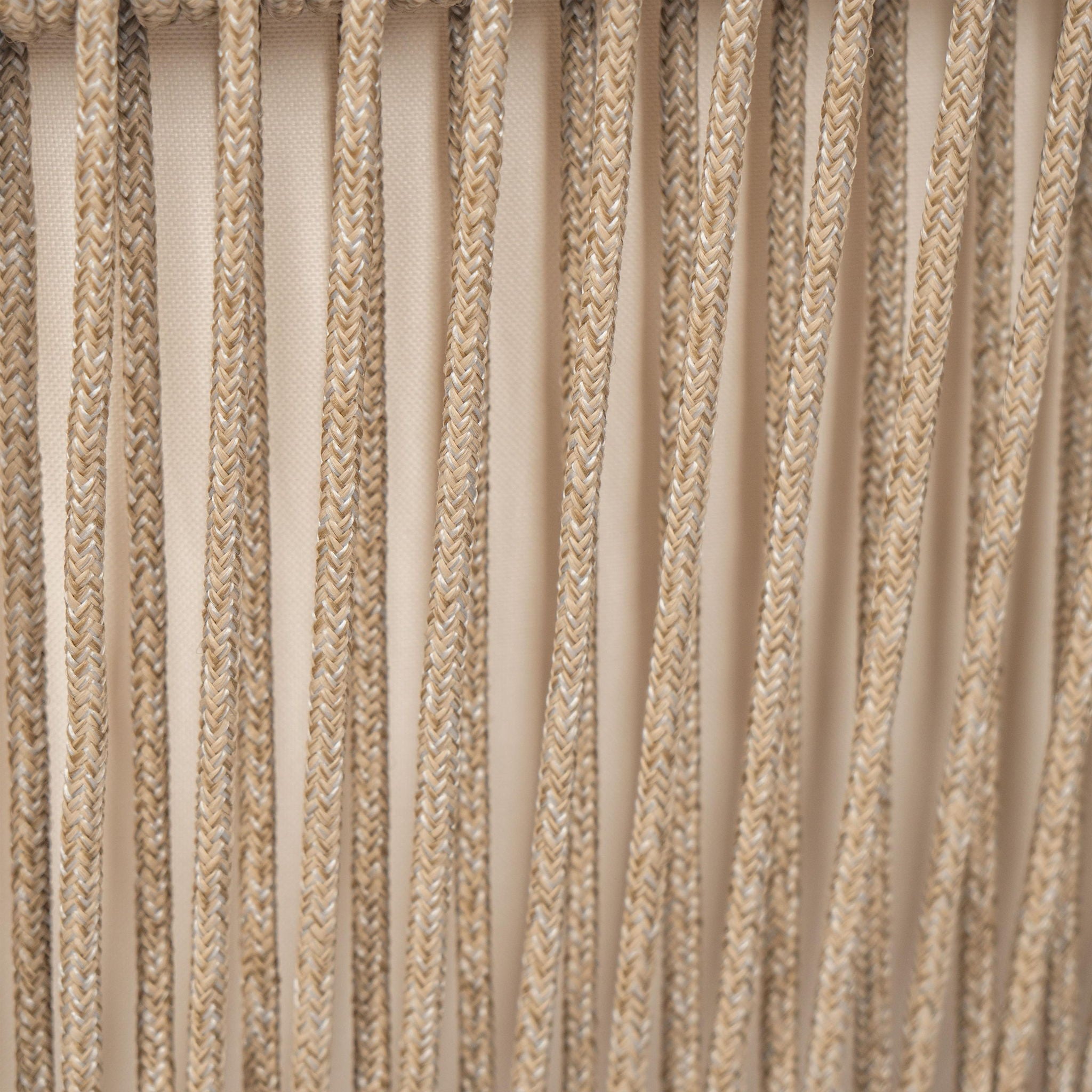 Outdoor Lounge Chair With Woven Backrest, Solid Wood Frame, Comfortable Cushions