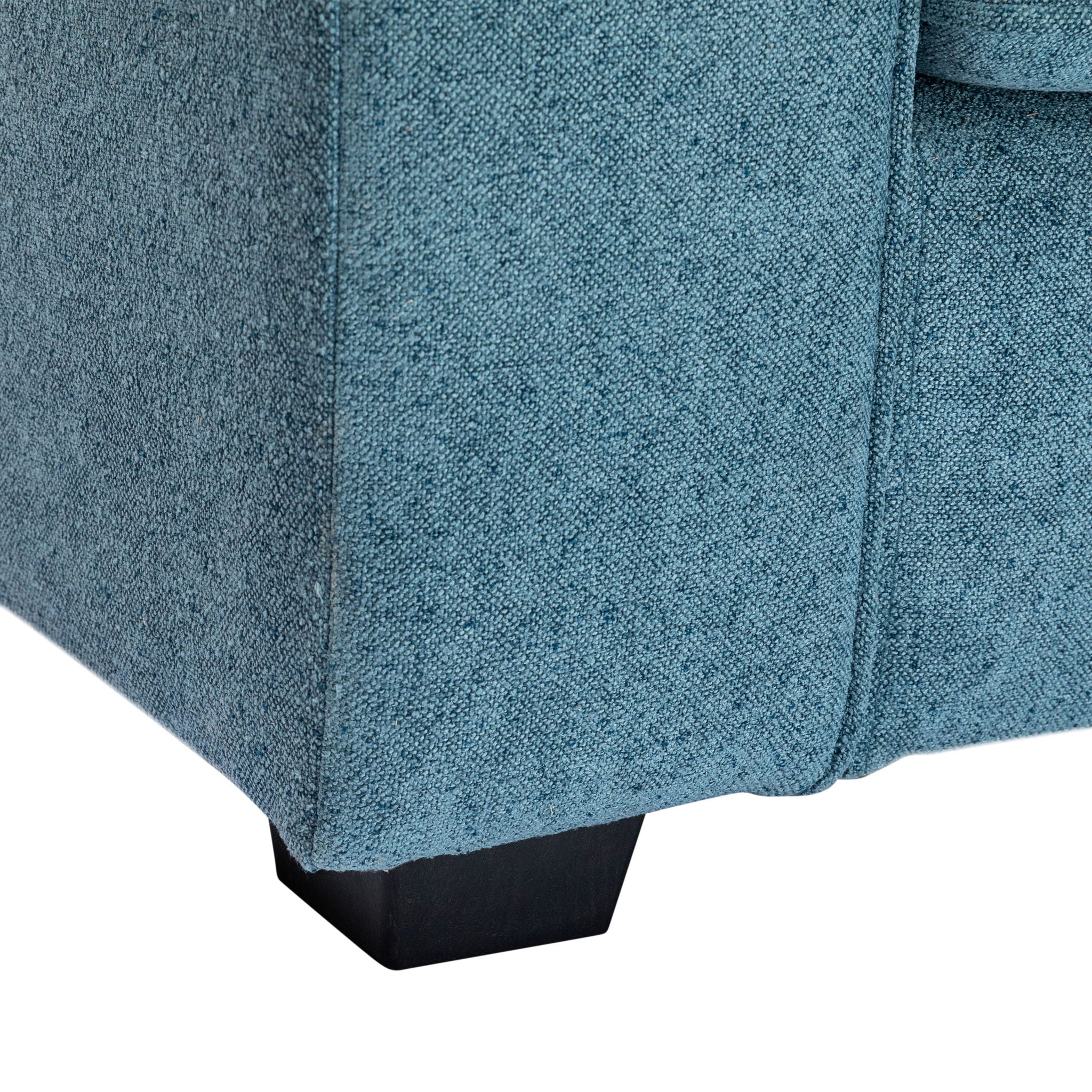 Modern Fabric Sofa With Plush Cushions, Sleek Arm Design