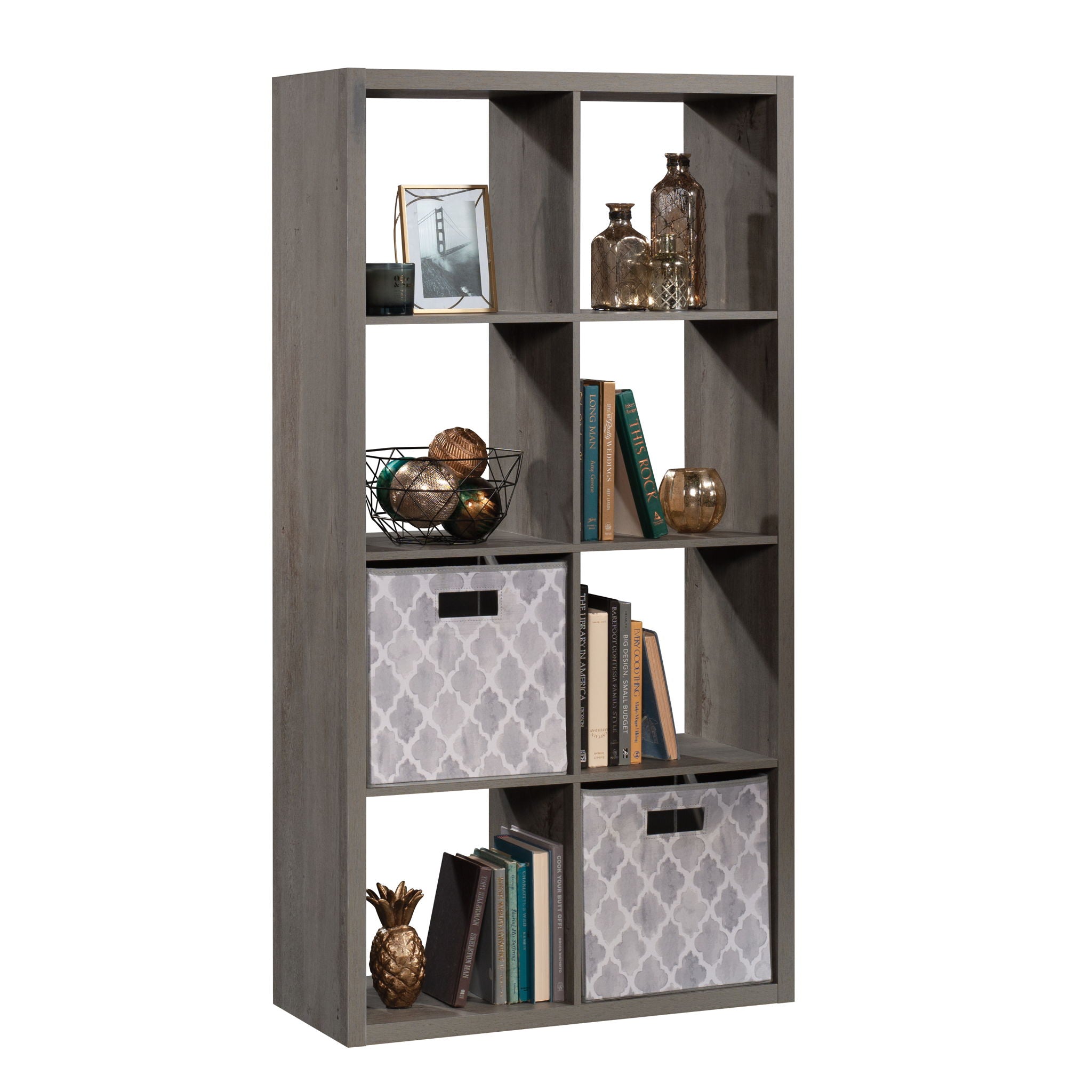 8-Cube Organizer Storage Bookshelf Mystic Oak