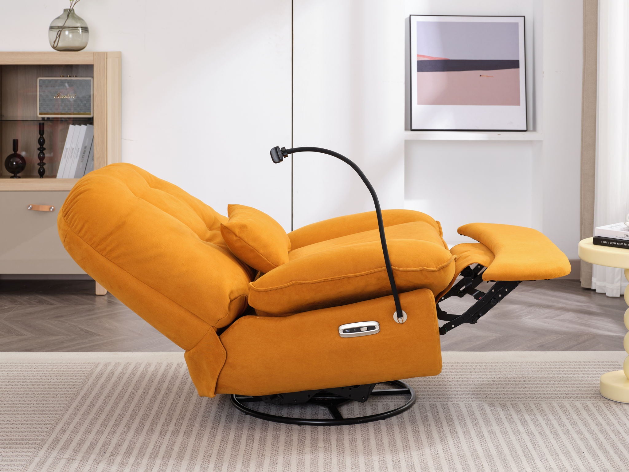 Power Recliner Swivel Glider USB Charger With Bluetooth Music Player, Sleep, Working, Game And Leisure