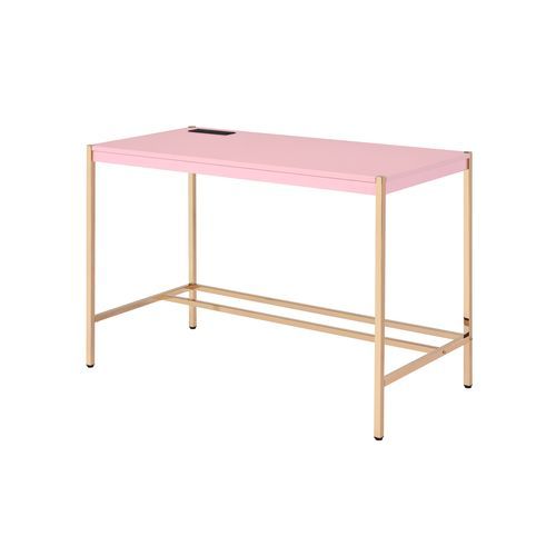 ACME Rectangular Writing Desk No Storage : Finish Metal Base. | Meri Furniture