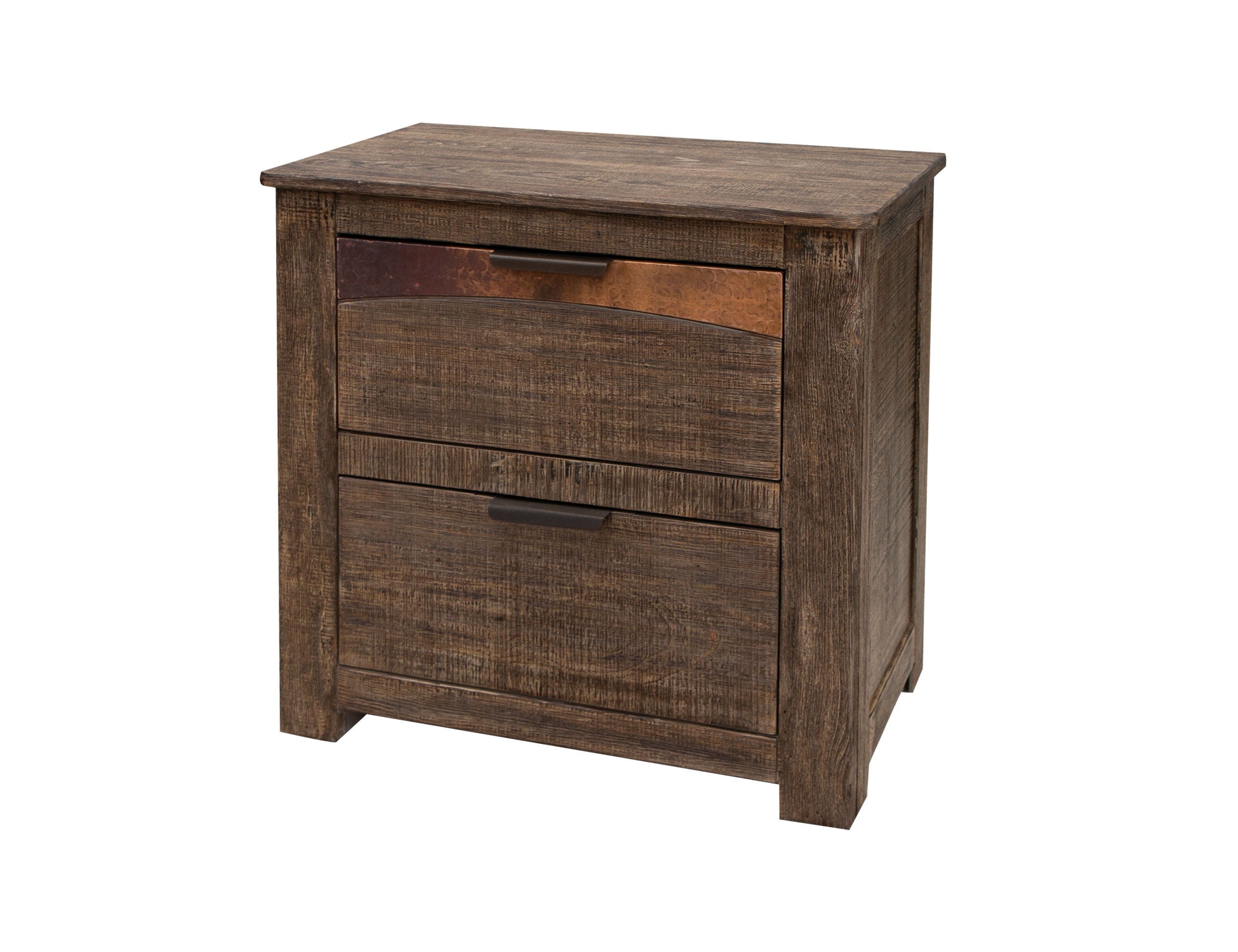 International Furniture Direct Blackburn - Nightstand - Charred Brown | Meri Furniture