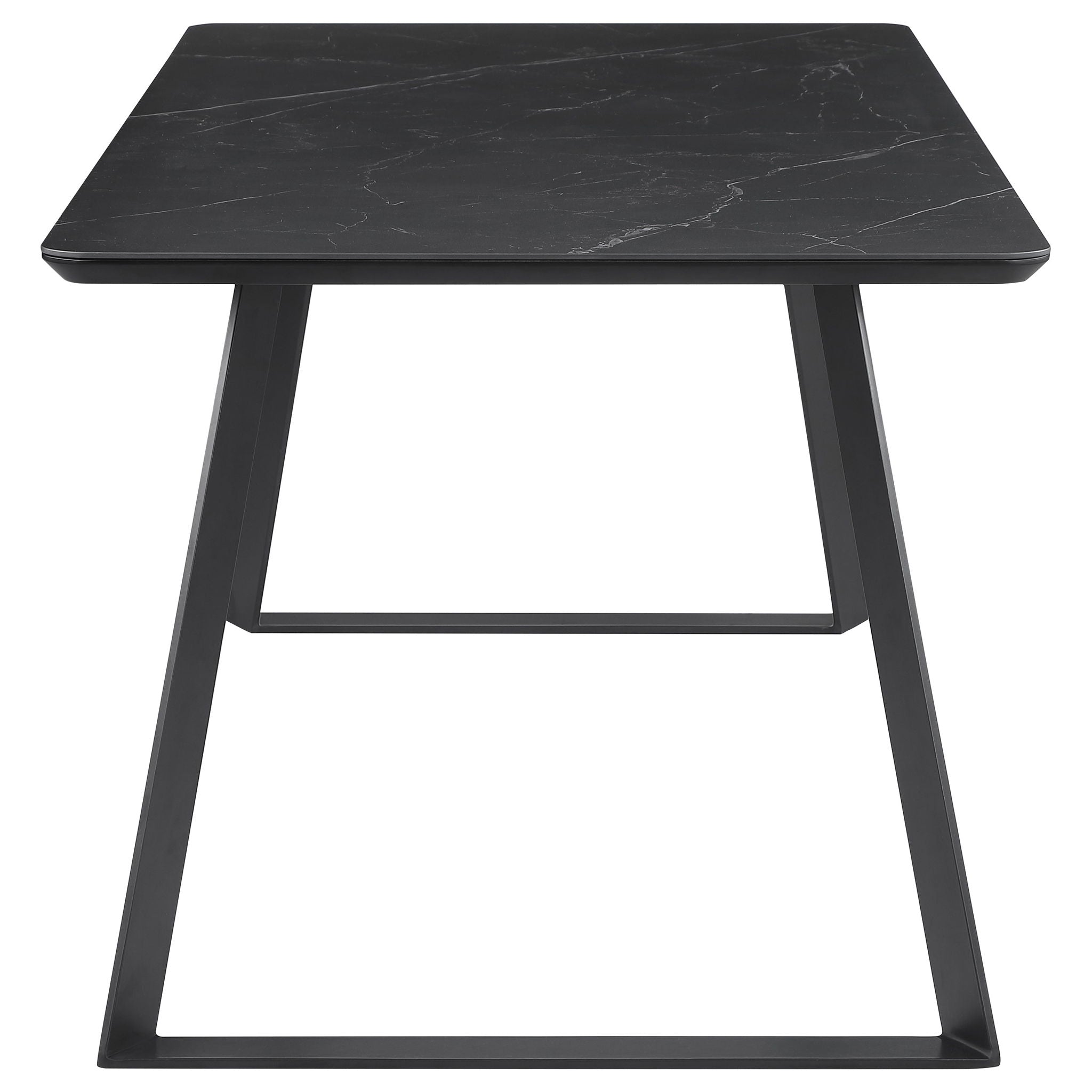 Smith - Rectangular Top Dining Table With 3 Drawers - Black