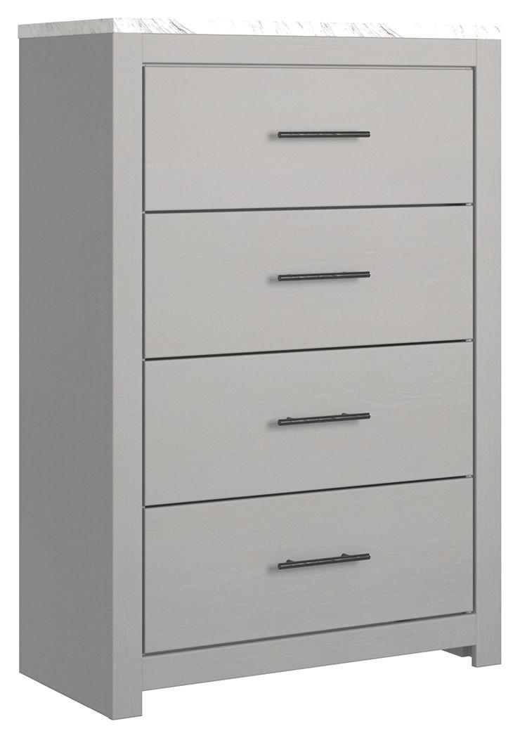 Ashley Furniture Cottonburg - Light Gray / White - Four Drawer Chest | Meri Furniture