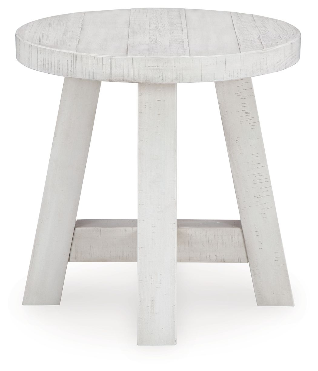 Signature Design by Ashley® Jallison - Off White - Round End Table | Meri Furniture