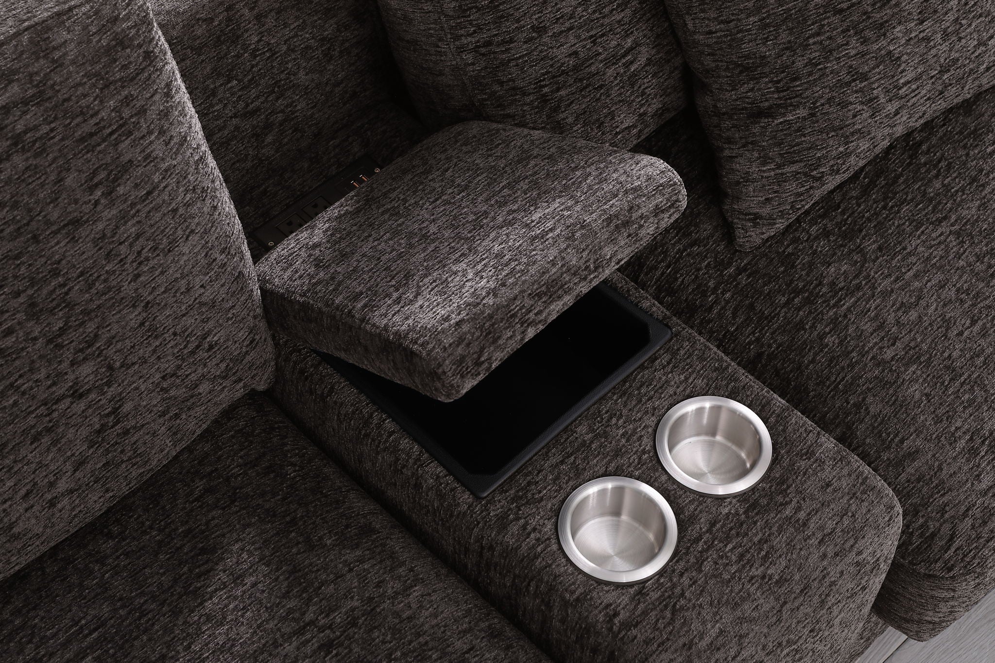 Nyeisha - Piece Upholstered Sofa & Chaise - Coffee