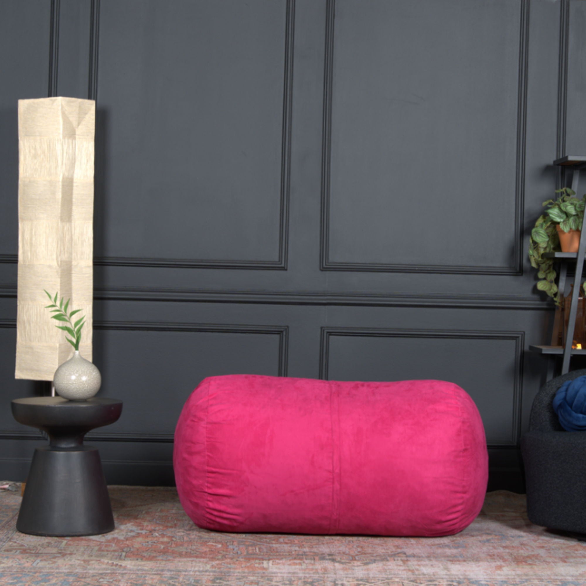 Michael - Modern Cylindrical Suede Bean Bag Chair