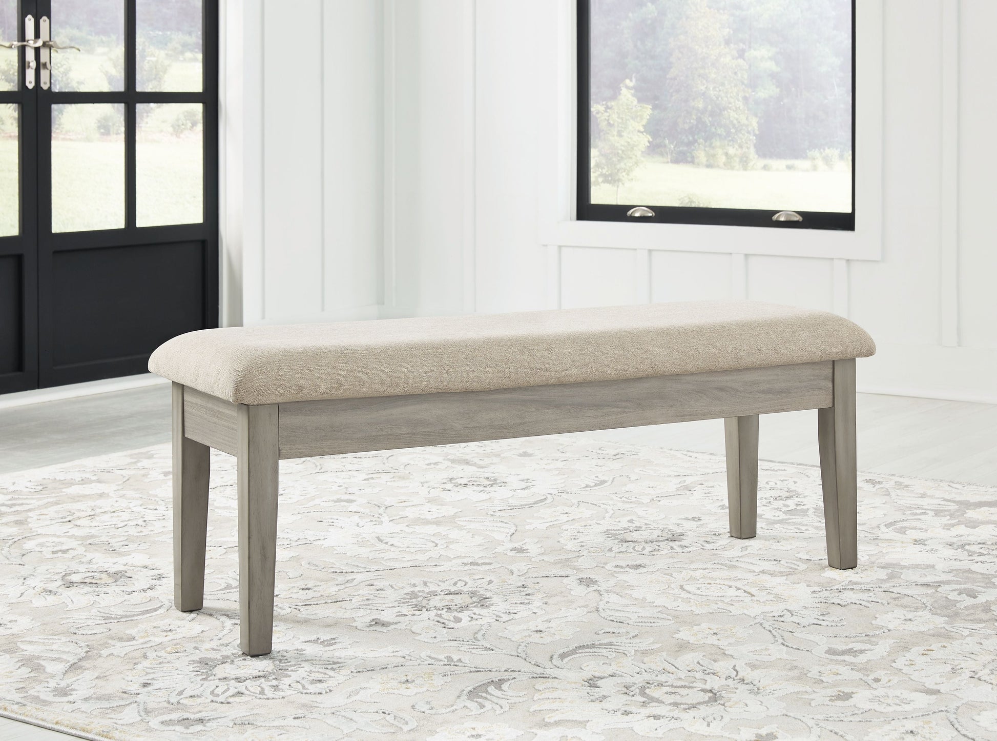 Signature Design by Ashley® Parellen - Beige / Gray - Upholstered Storage Bench | Meri Furniture