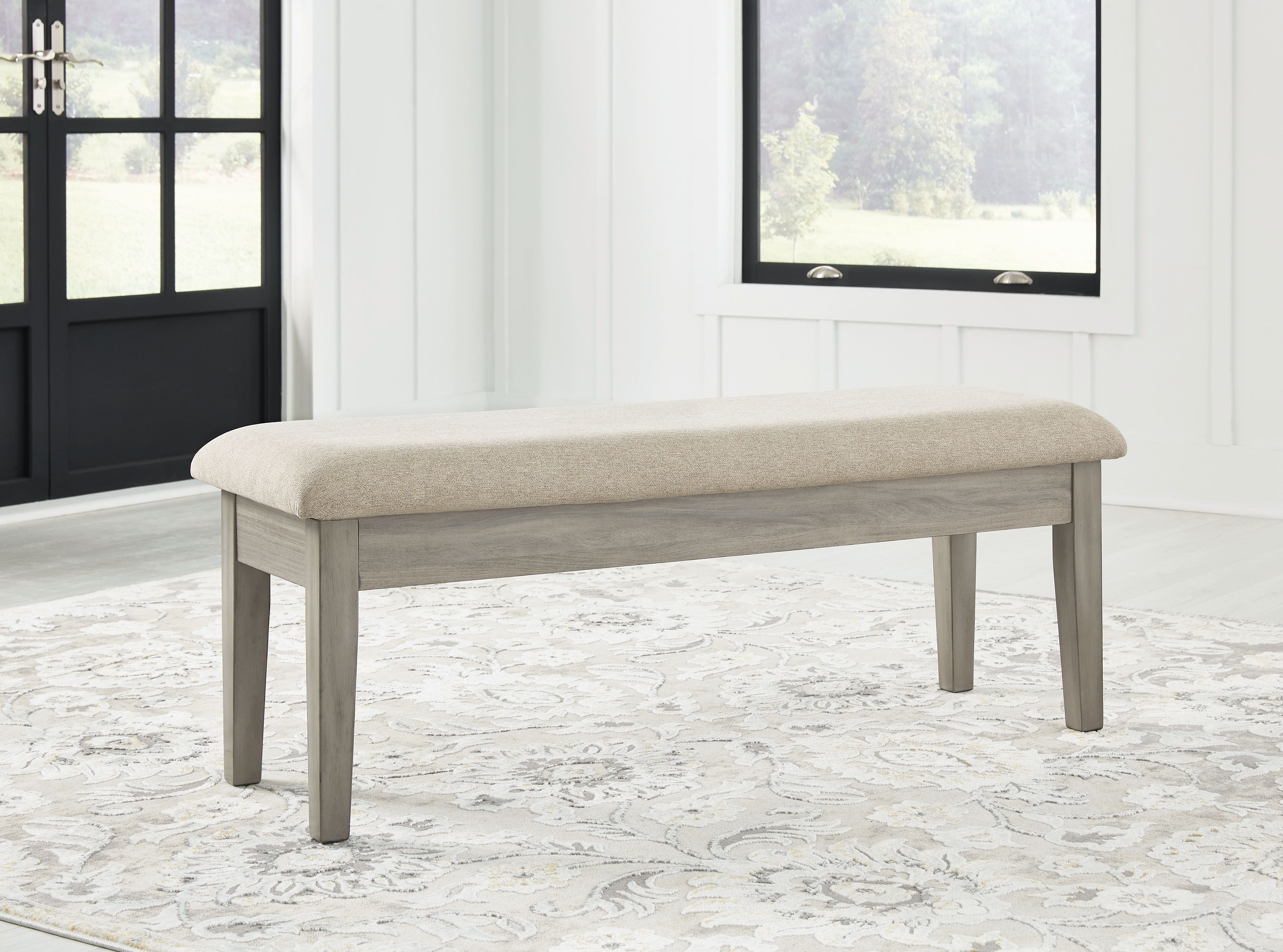 Signature Design by Ashley® Parellen - Beige / Gray - Upholstered Storage Bench | Meri Furniture