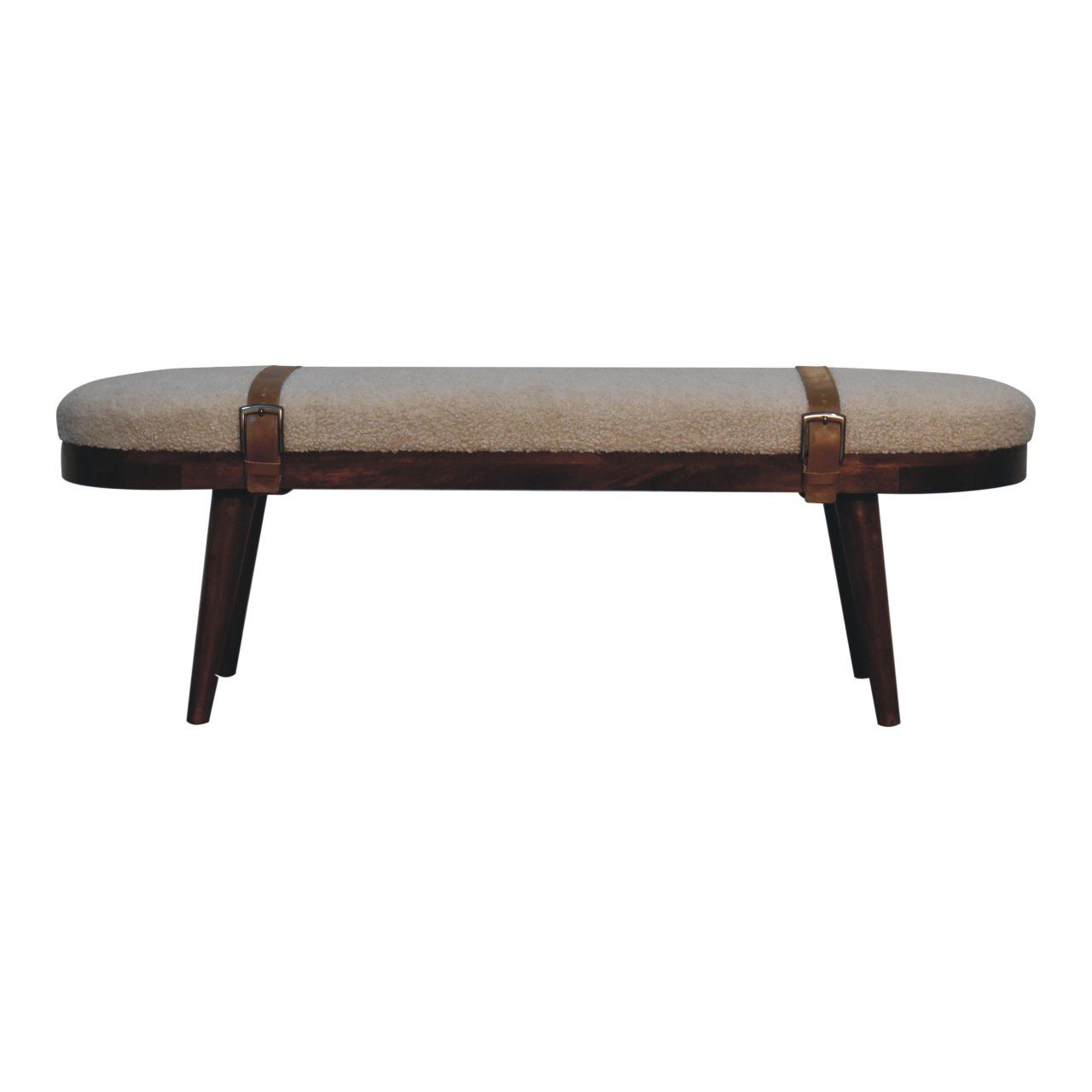 Nordholm Boucle Bench - Walnut