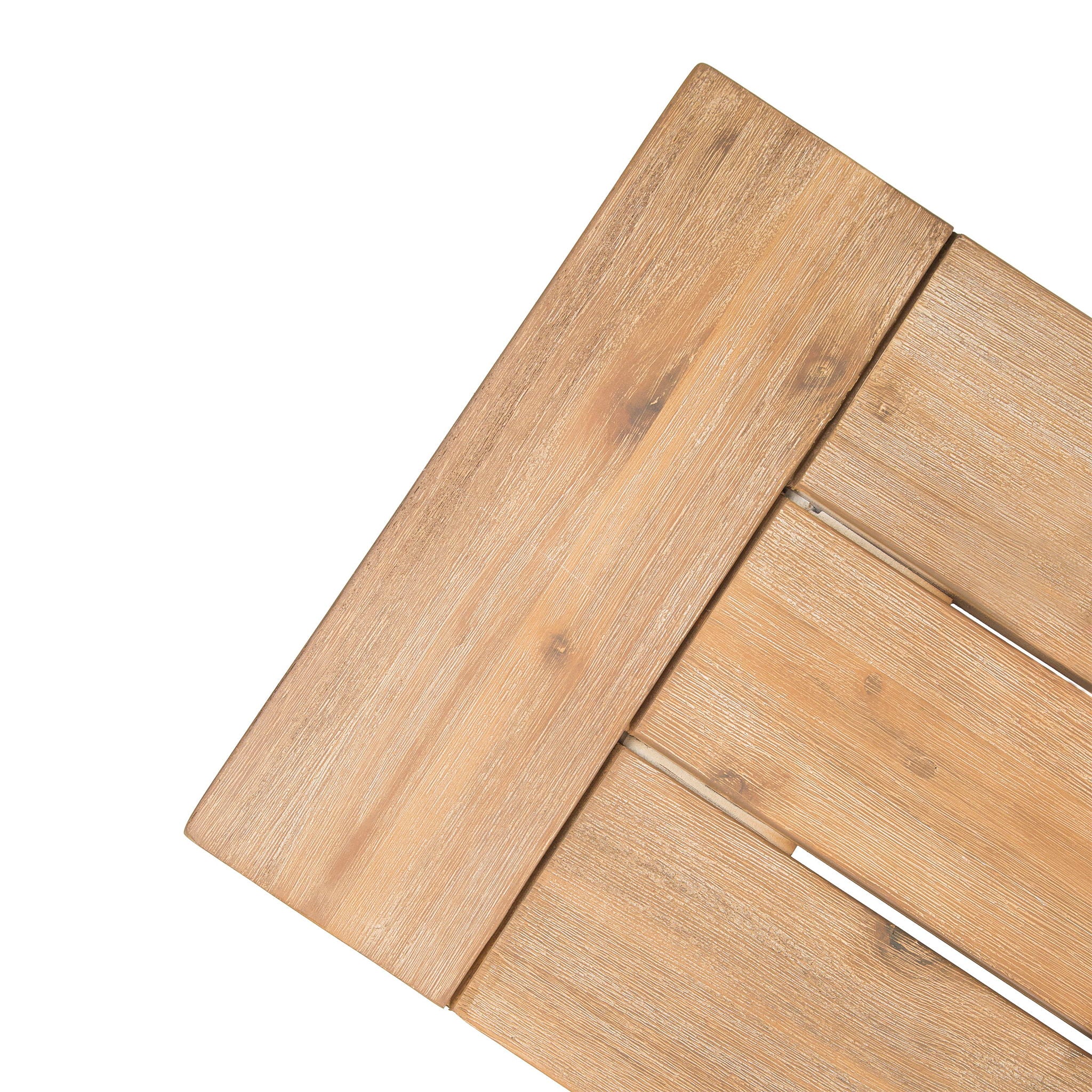 Outdoor Bench With Slat Panel Design And Acacia Wood Frame