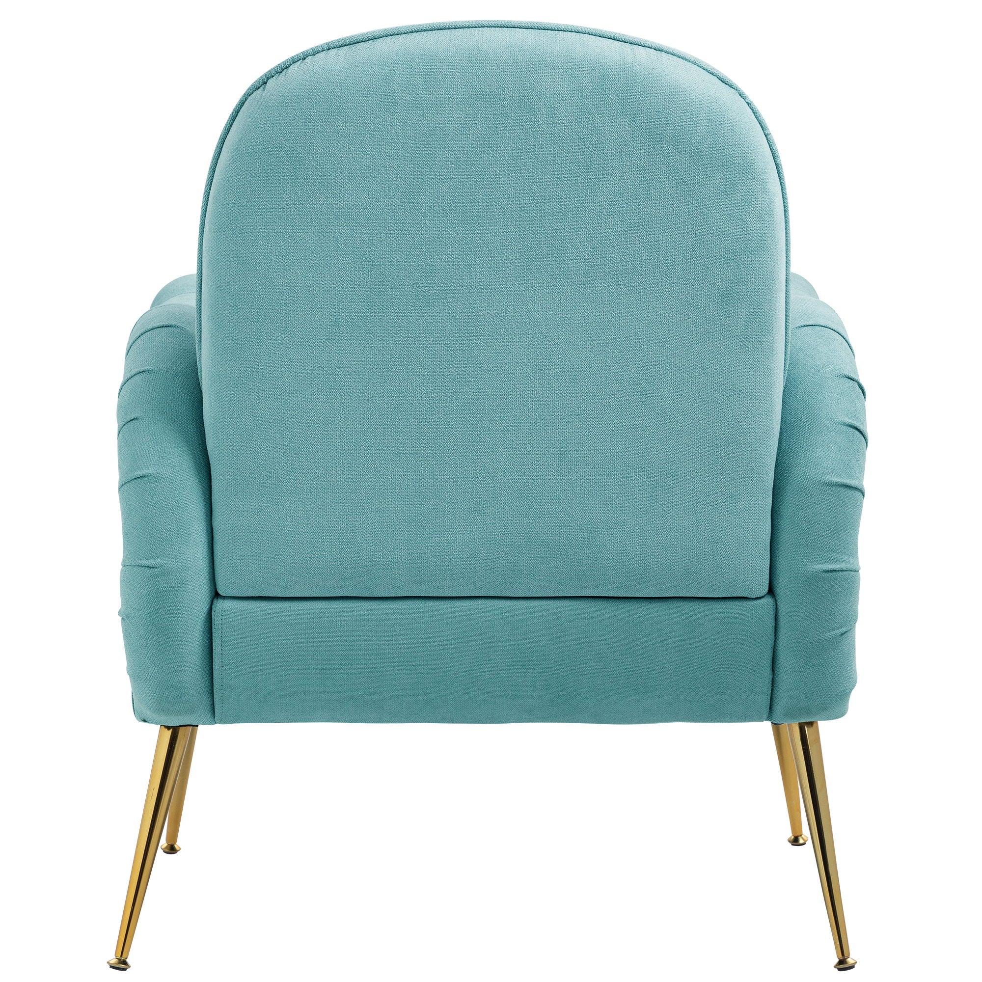 Modern Accent Chair With Metal Legs, Snowflake Fabric Armchair
