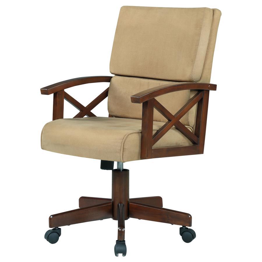 Coaster Fine Furniture Marietta - Upholstered Swivel Dining And Game Chair - Tobacco | Meri Furniture