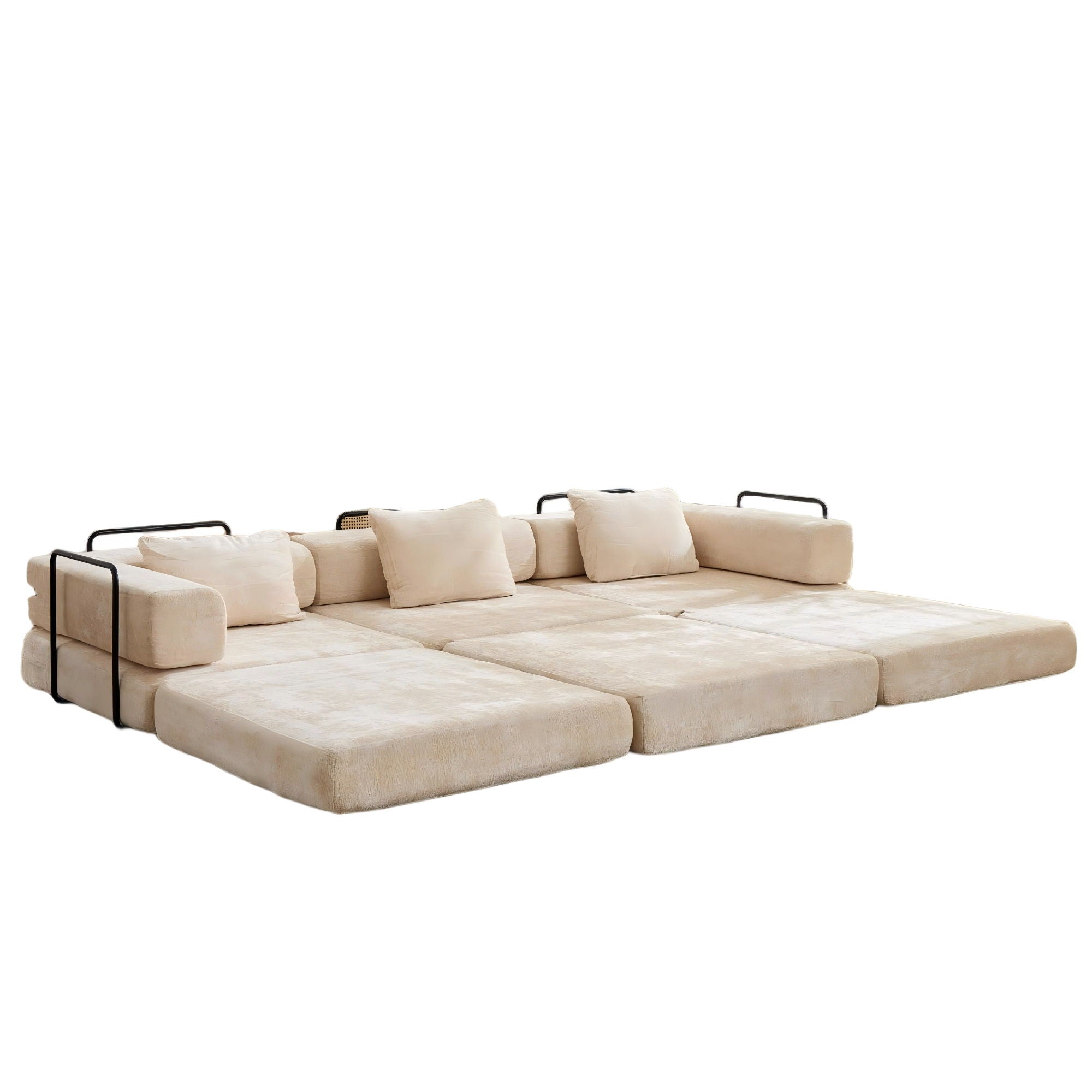 Convertible Floor Sofa Bed, Boneless Modular Sectional Sofa For Living Room