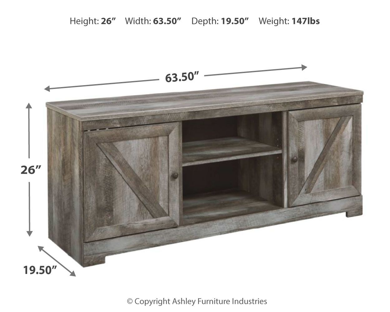 Signature Design by Ashley® Wynnlow - TV Stand With Fireplace Option | Meri Furniture