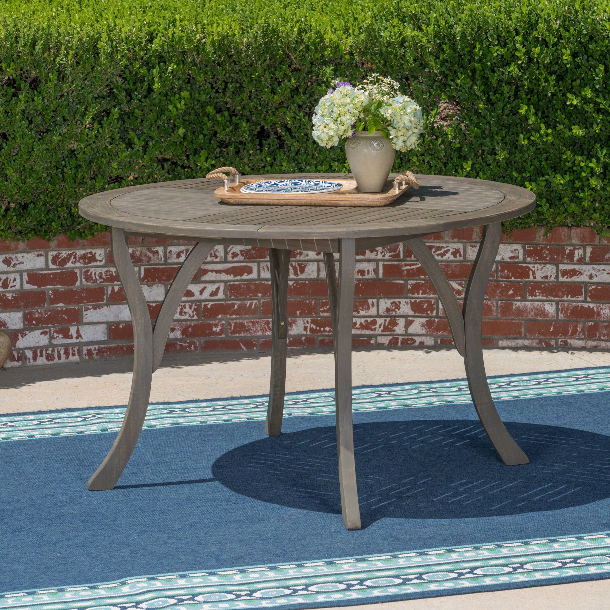 Hermosa - Outdoor Acacia Wood Table Circular Design