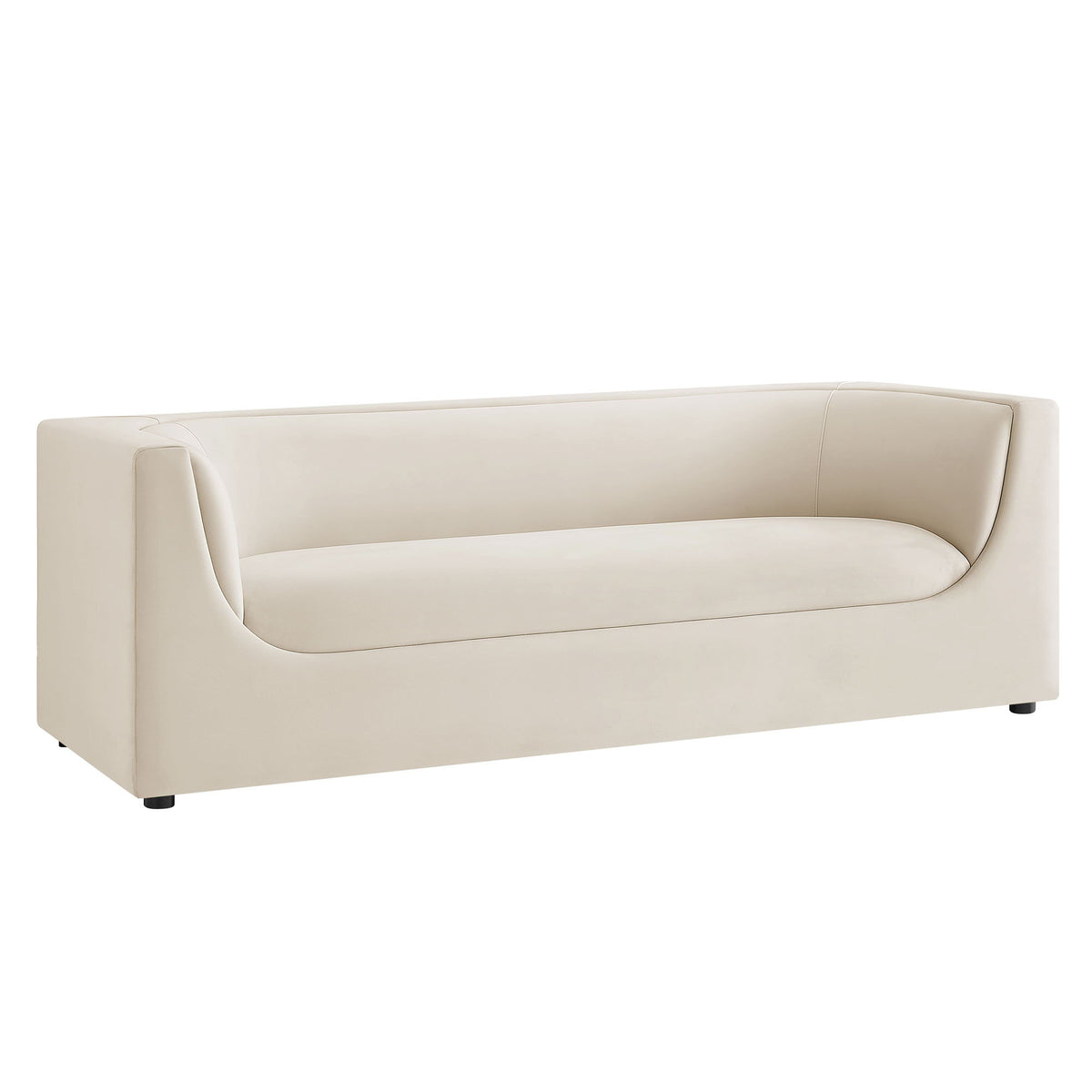 Hilda 86" Curved Back Performance Velvet Sofa by Modway