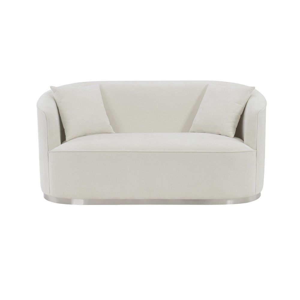 ACME Odette - Loveseat With 2 Pillows - Beige | Meri Furniture