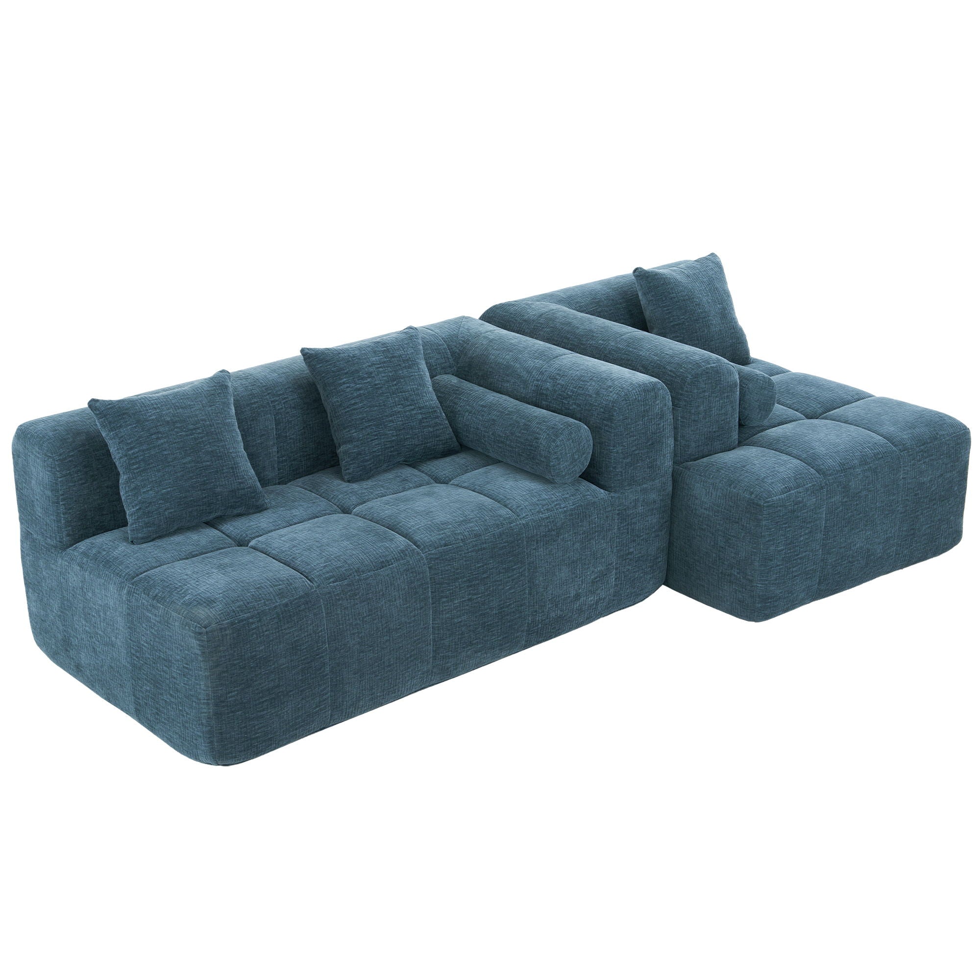 Sectional Free Combined Sofa With 2 Side Pockets