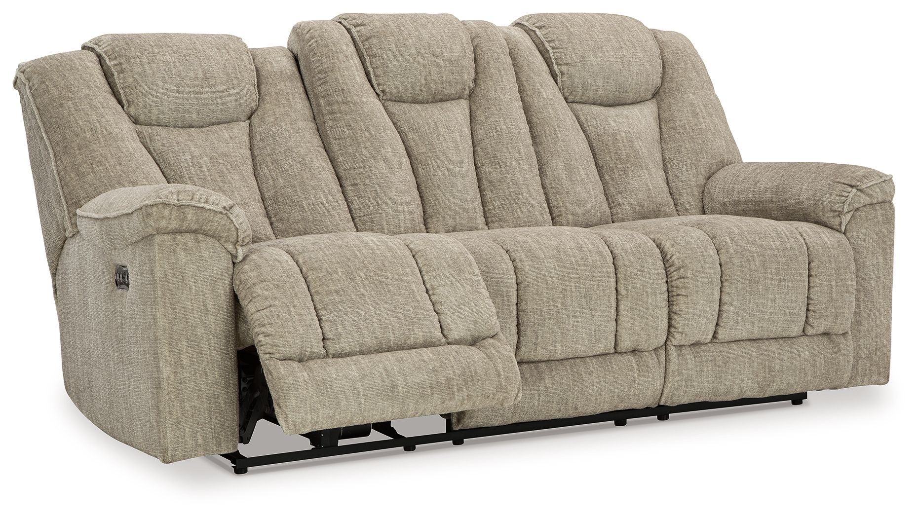Signature Design by Ashley® Hindmarsh - Stone - 2 Pc. - Power Reclining Sofa, Power Reclining Loveseat | Meri Furniture