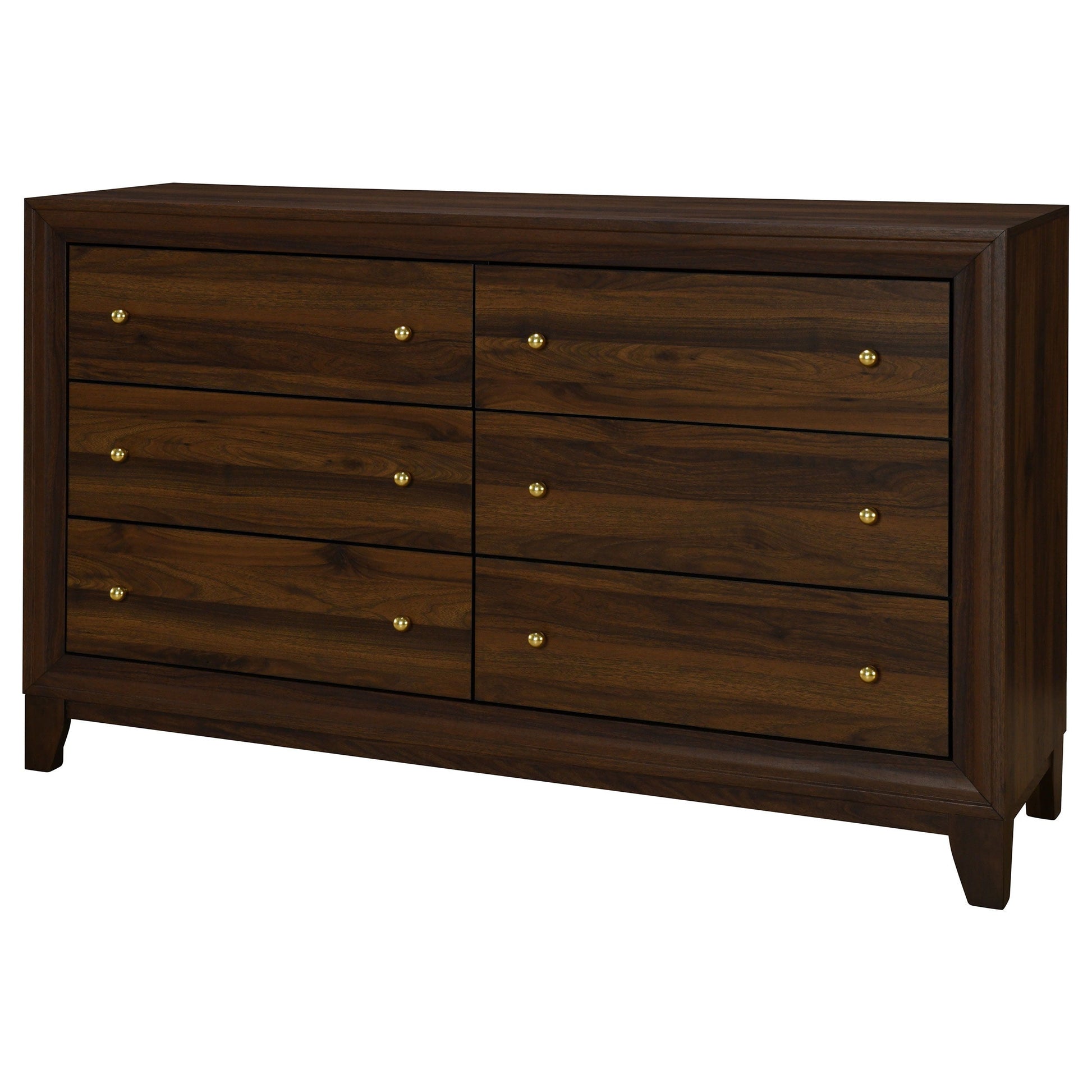 Coaster Fine Furniture Welsley - 6-Drawer Dresser Cabinet - Walnut | Meri Furniture