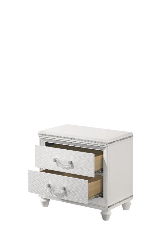 ACME The clean lines and transitional look of the Sadie Nightstand it an ideal addition to any bedroom. | Meri Furniture