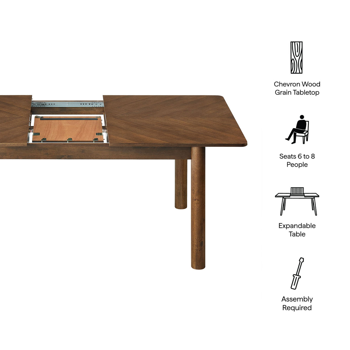 Alba Extendable Dining Table by Modway