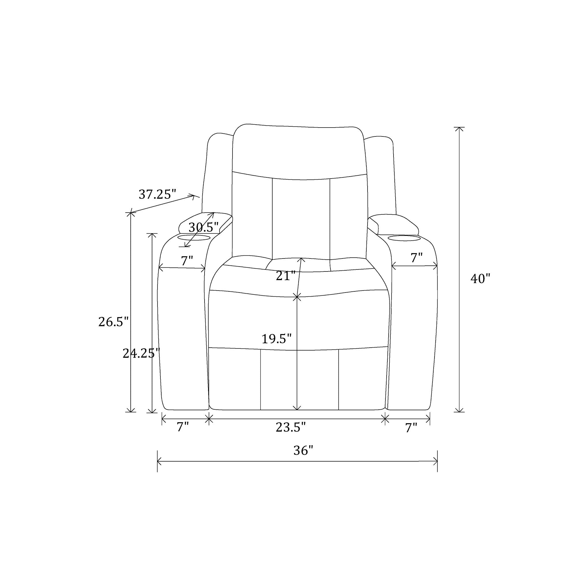 Blanca - Power Reclining Set With LED Lights, USB And Adjustable Headrest
