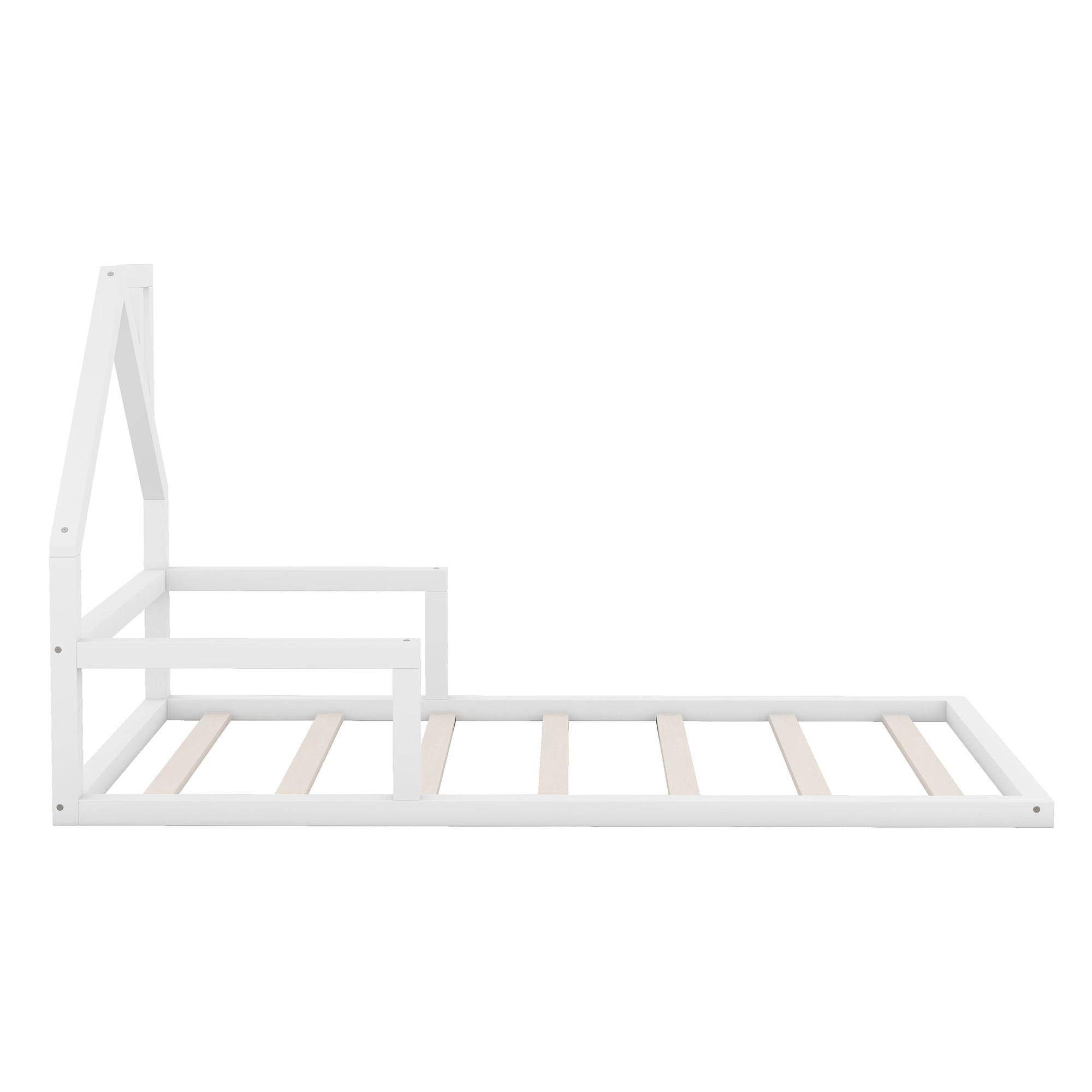 Floor Bed With House Shaped Headboard