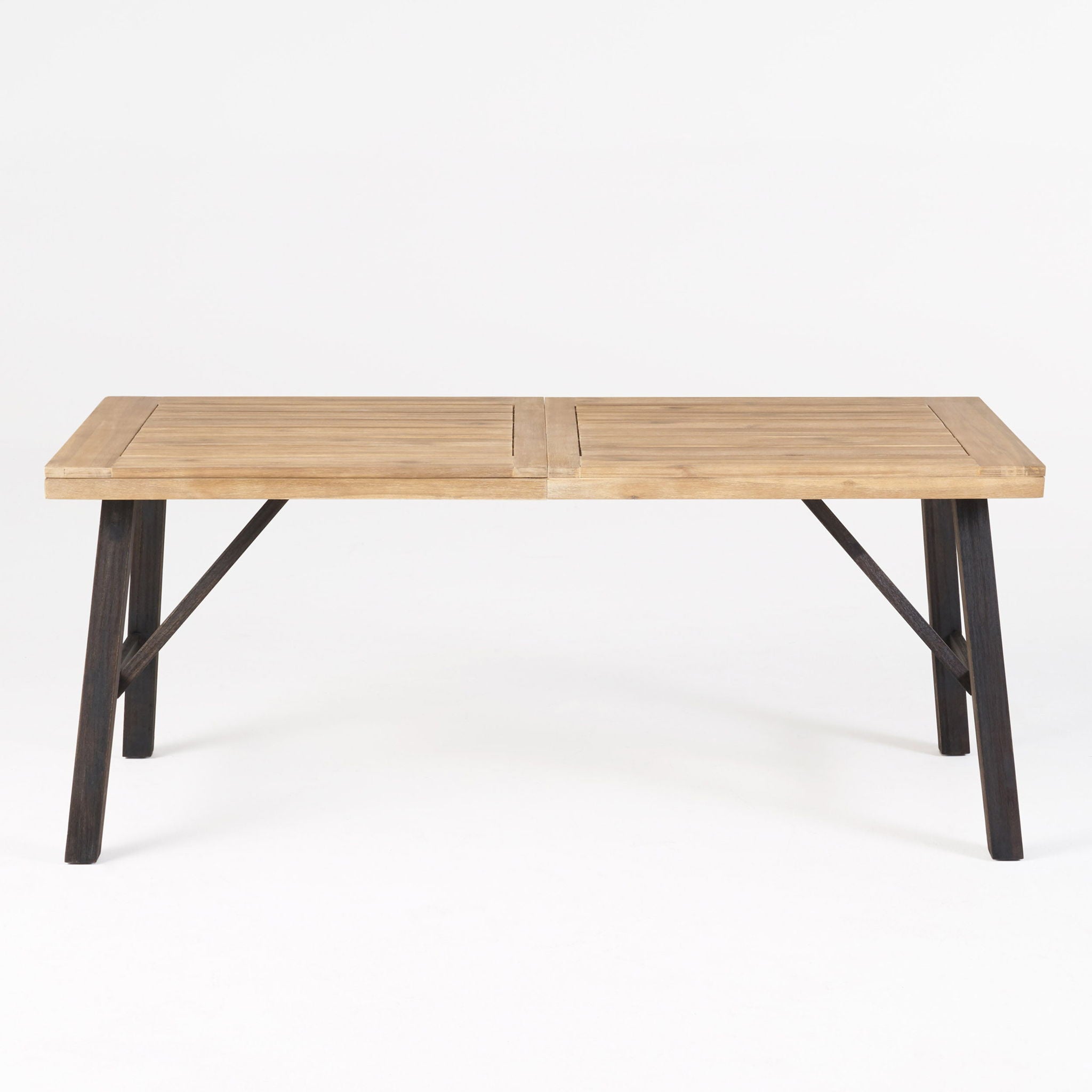 Outdoor Dining Set With 2 Bench And 1 Dining Table - Light Brown