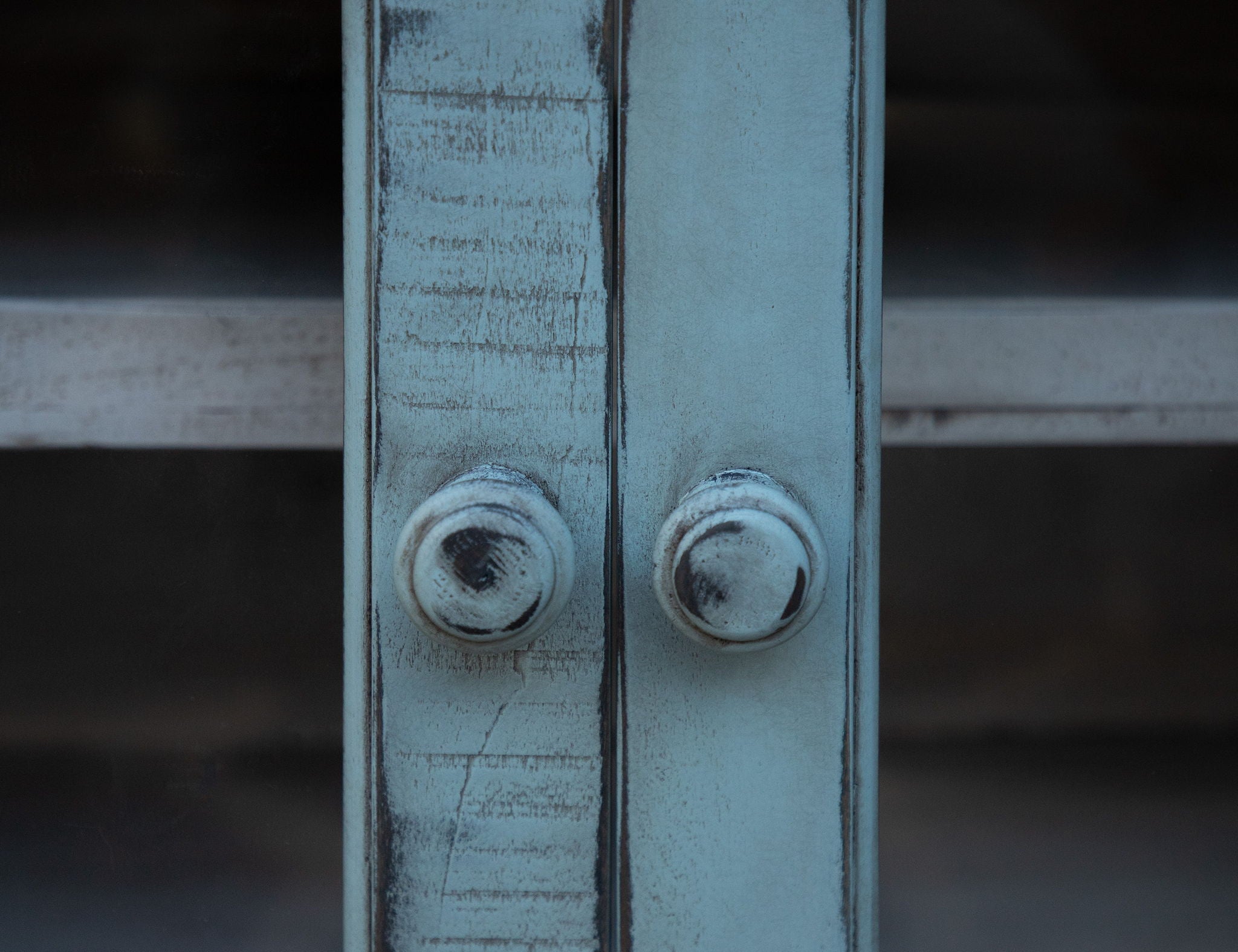 Aruba - TV Stand / Console With 3 Drawers And 2 Doors - Off White / Sky Blue