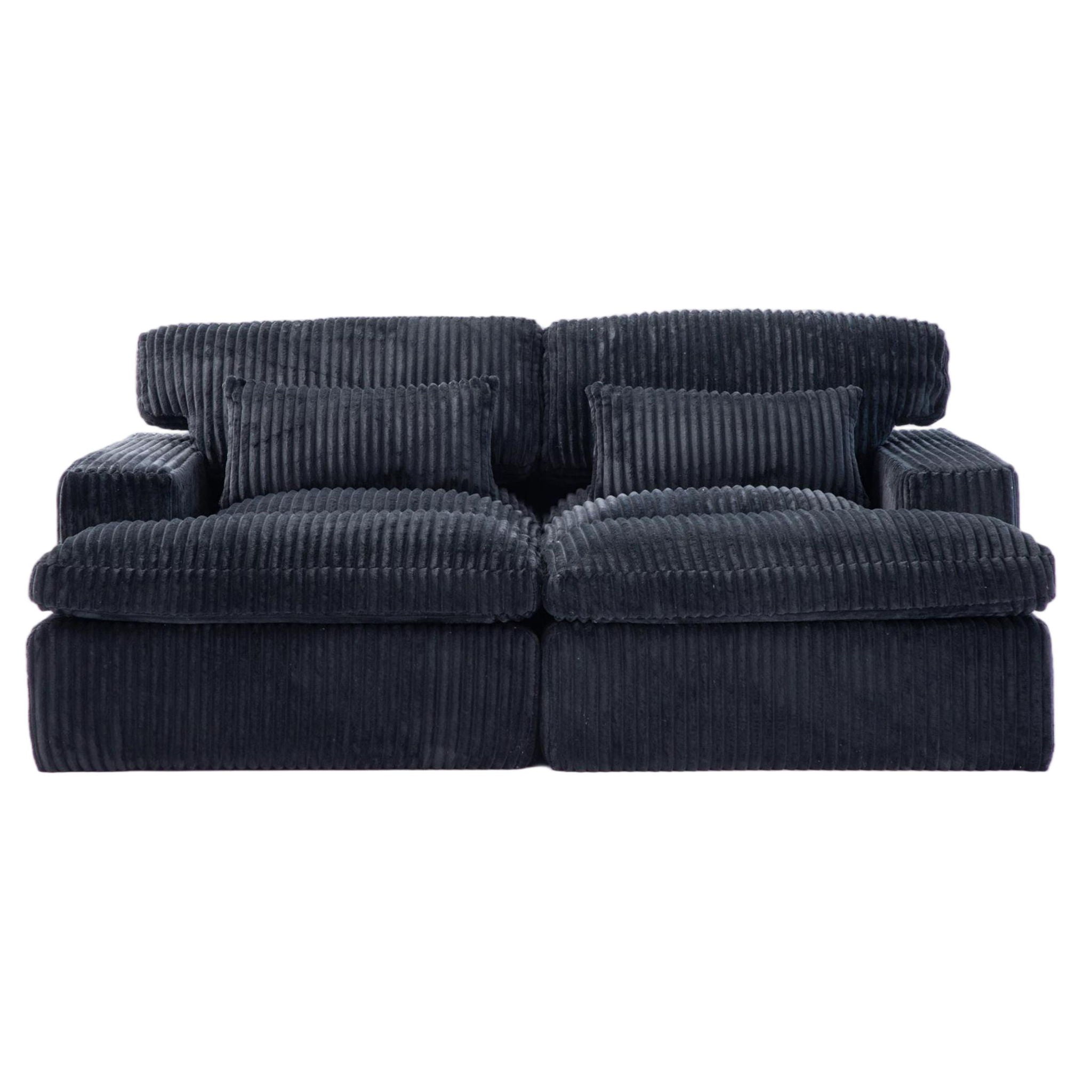 Double Chaise Lounge Chair, Oversized Upholstered Sleeper Cloud Couch