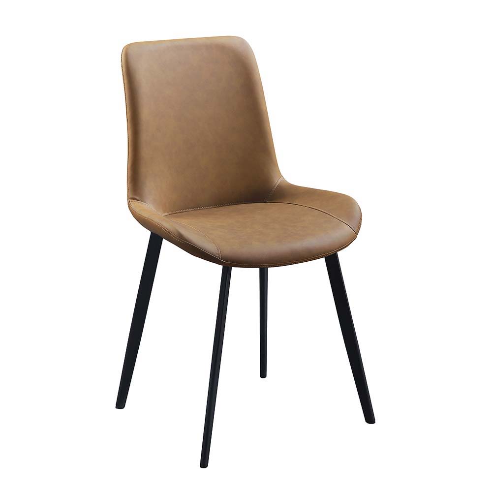 ACME Abiram - Side Chair (Set of 2) - Brown PU | Meri Furniture