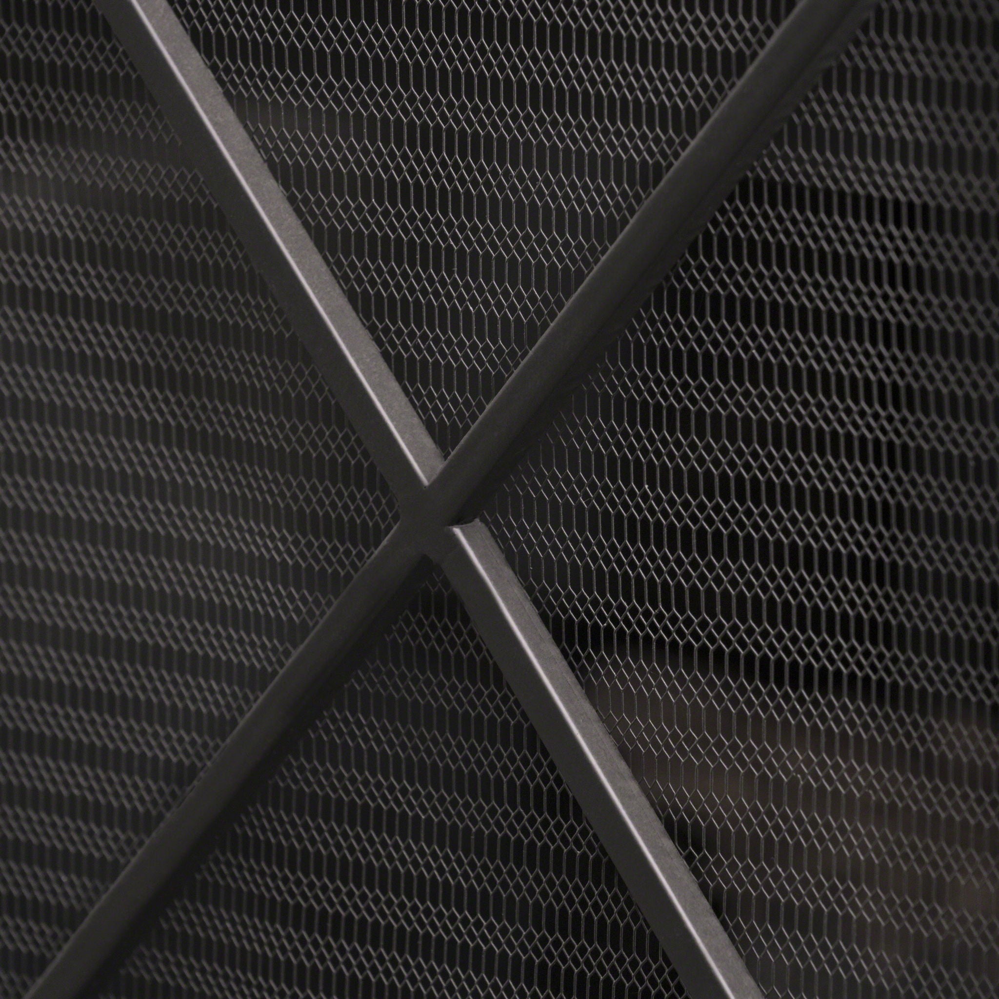 Minimalist Single Panel Iron Fireplace Screen With Diamond Design