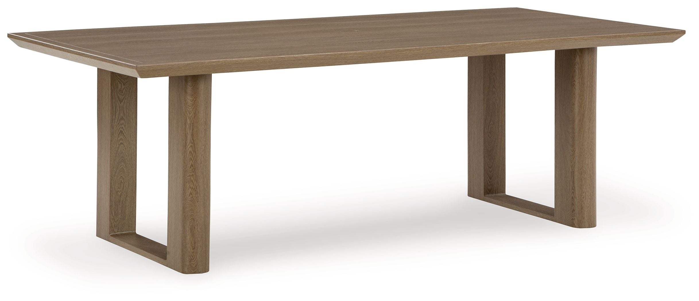 Signature Design by Ashley® Serene Bay - Dark Brown - Rectangular Dining Table With Umbrella Option | Meri Furniture