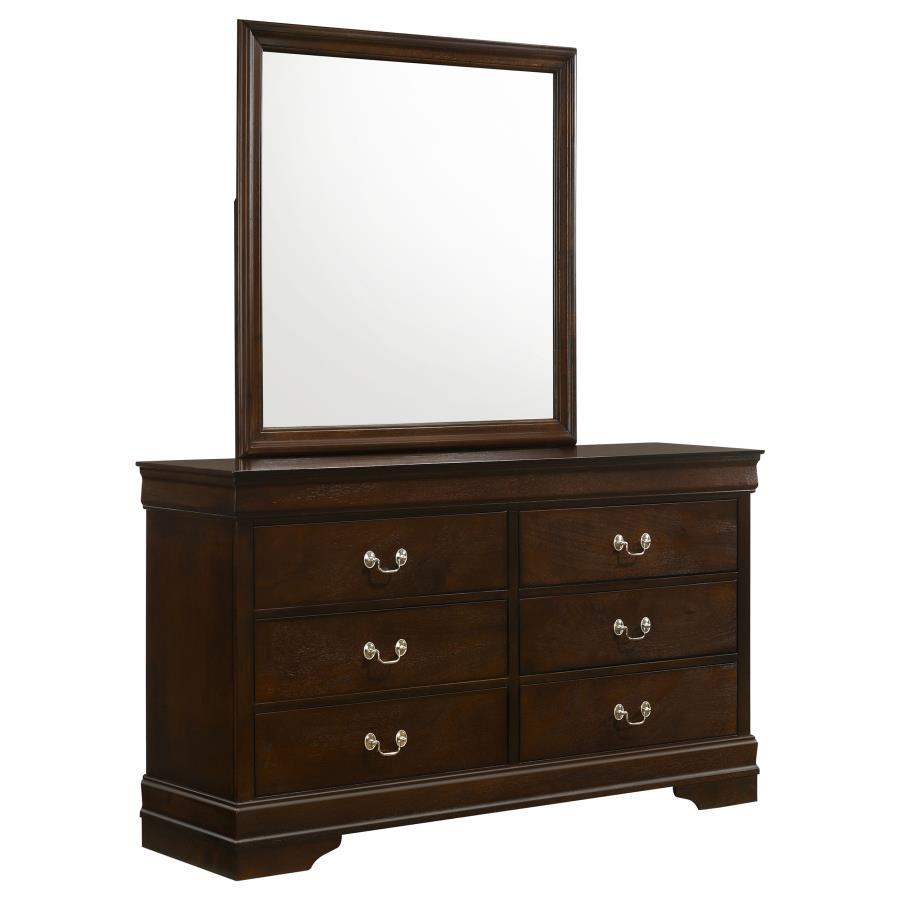Coaster Fine Furniture Louis Philippe - 6-drawer Dresser With Mirror | Meri Furniture