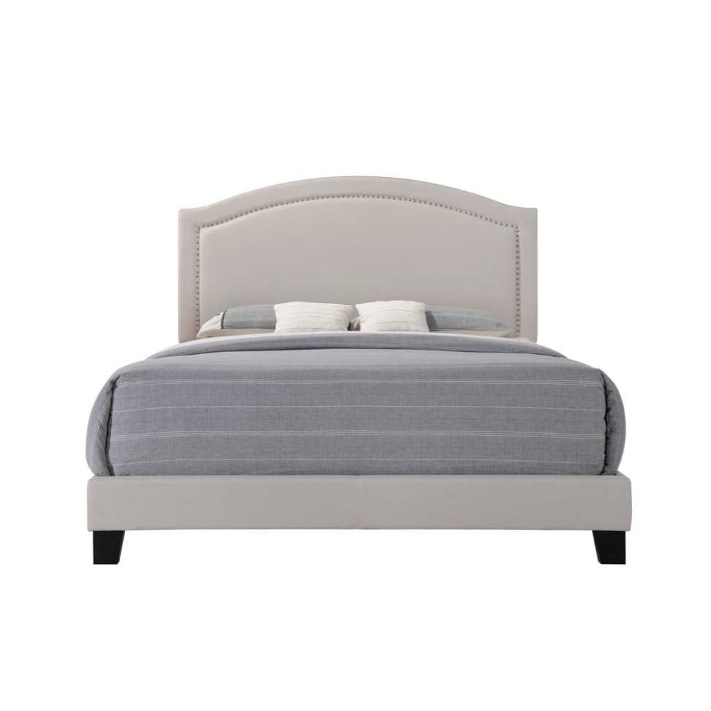 ACME Garresso - Queen Bed - Fog Fabric | Meri Furniture