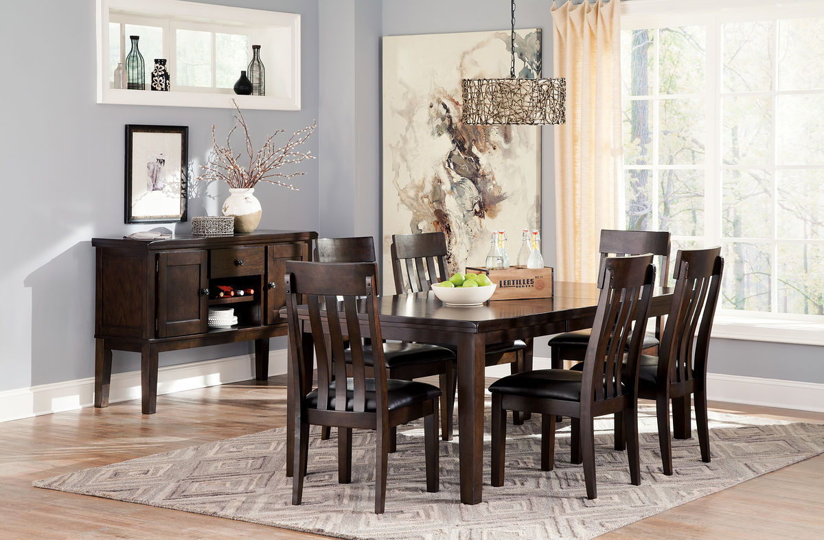 Signature Design by Ashley® Haddigan - Dining Table With Side Chairs | Meri Furniture