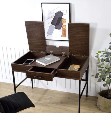 ACME Verster - Desk - Oak & Black Finish | Meri Furniture