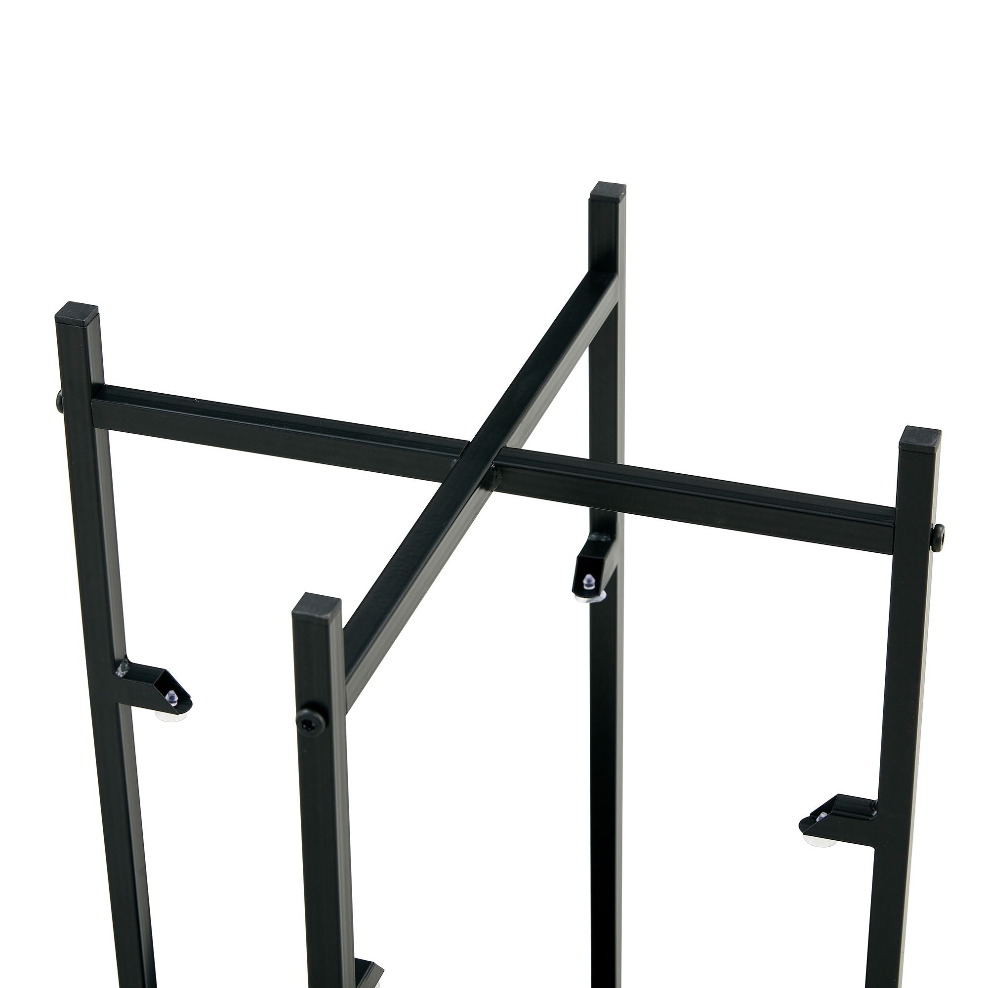 JWS Tempered Glass End Table (Set of 2), Round Coffee Table For Bedroom Living Room Office - Black