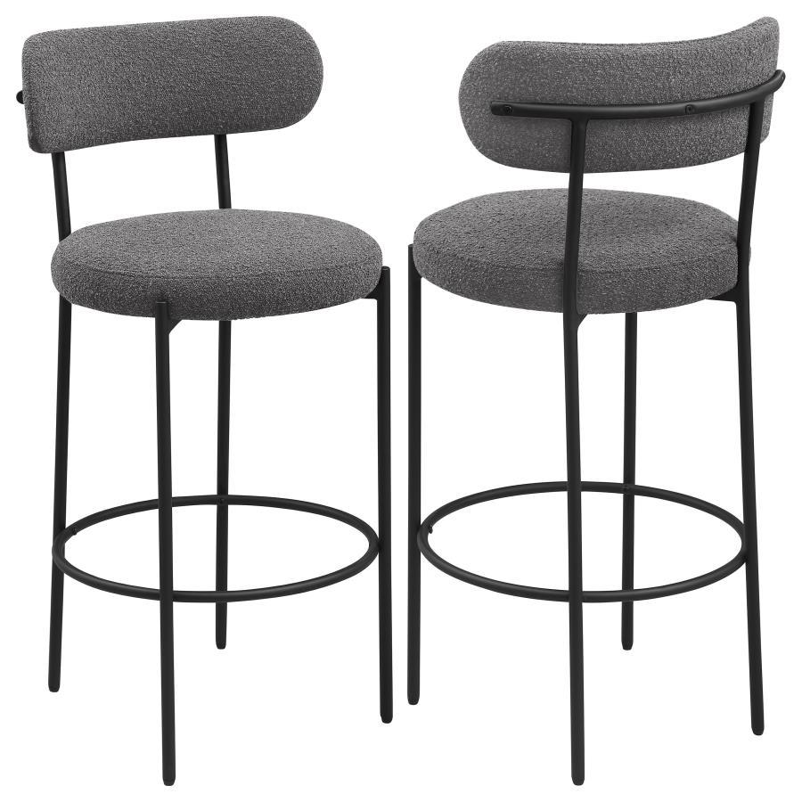Coaster Fine Furniture Viola - Boucle Upholstered Bar Stool (Set of 2) | Meri Furniture