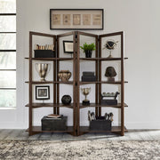 Liberty Furniture Lennox - Open Bookcase - Dark Brown | Meri Furniture