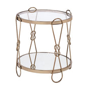 ACME Zekera - End Table - Champagne & Mirrored | Meri Furniture