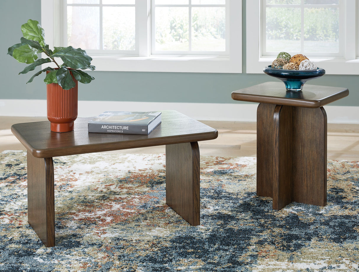 Signature Design by Ashley® Shawbeck - Medium Brown - Occasional Table Set (Set of 2) | Meri Furniture
